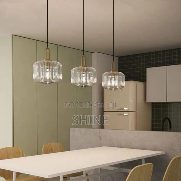 Fluted Glass Pendant Light - thumbnail 2