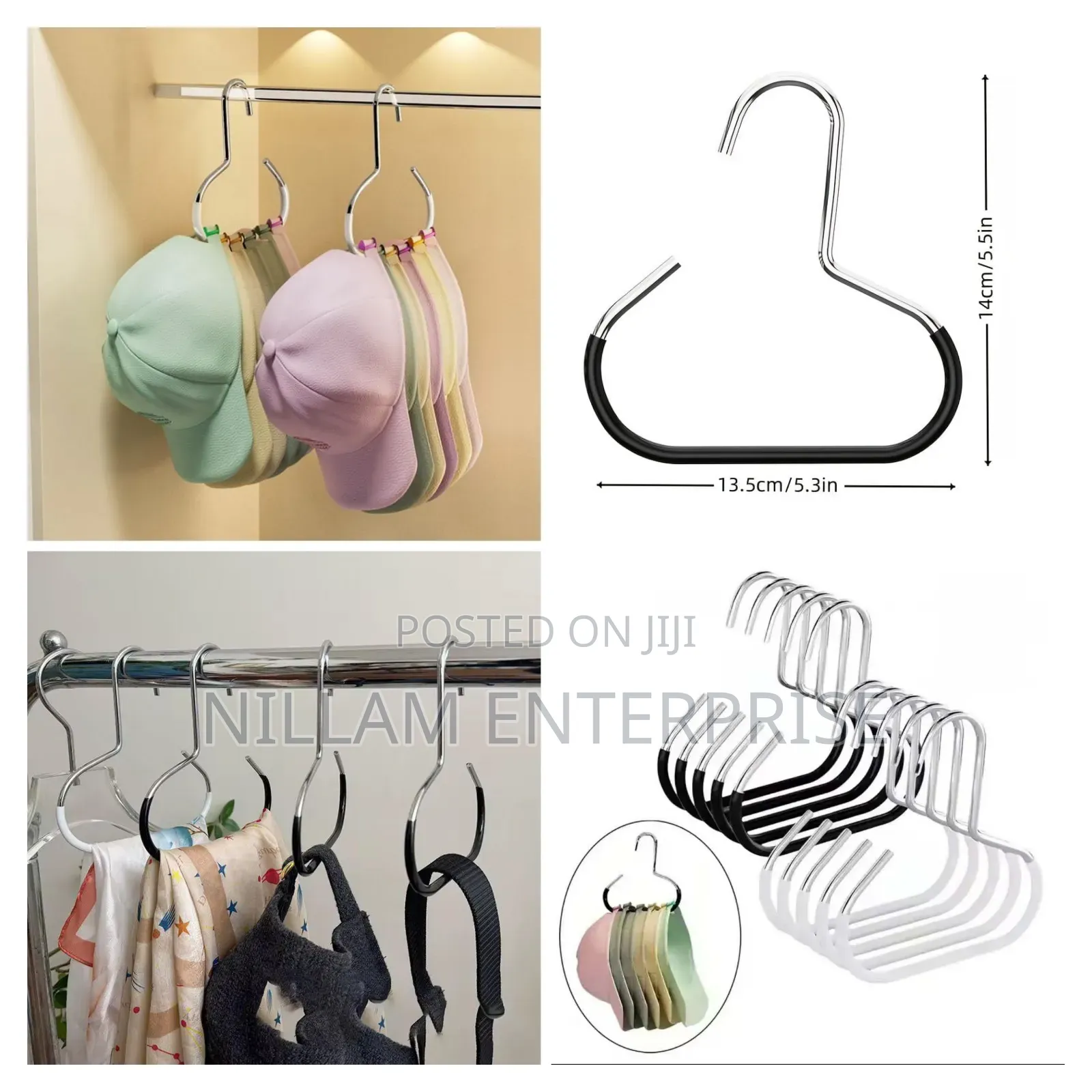 Non Slip Scarf/ Belt /Caps Hanger.
5pc