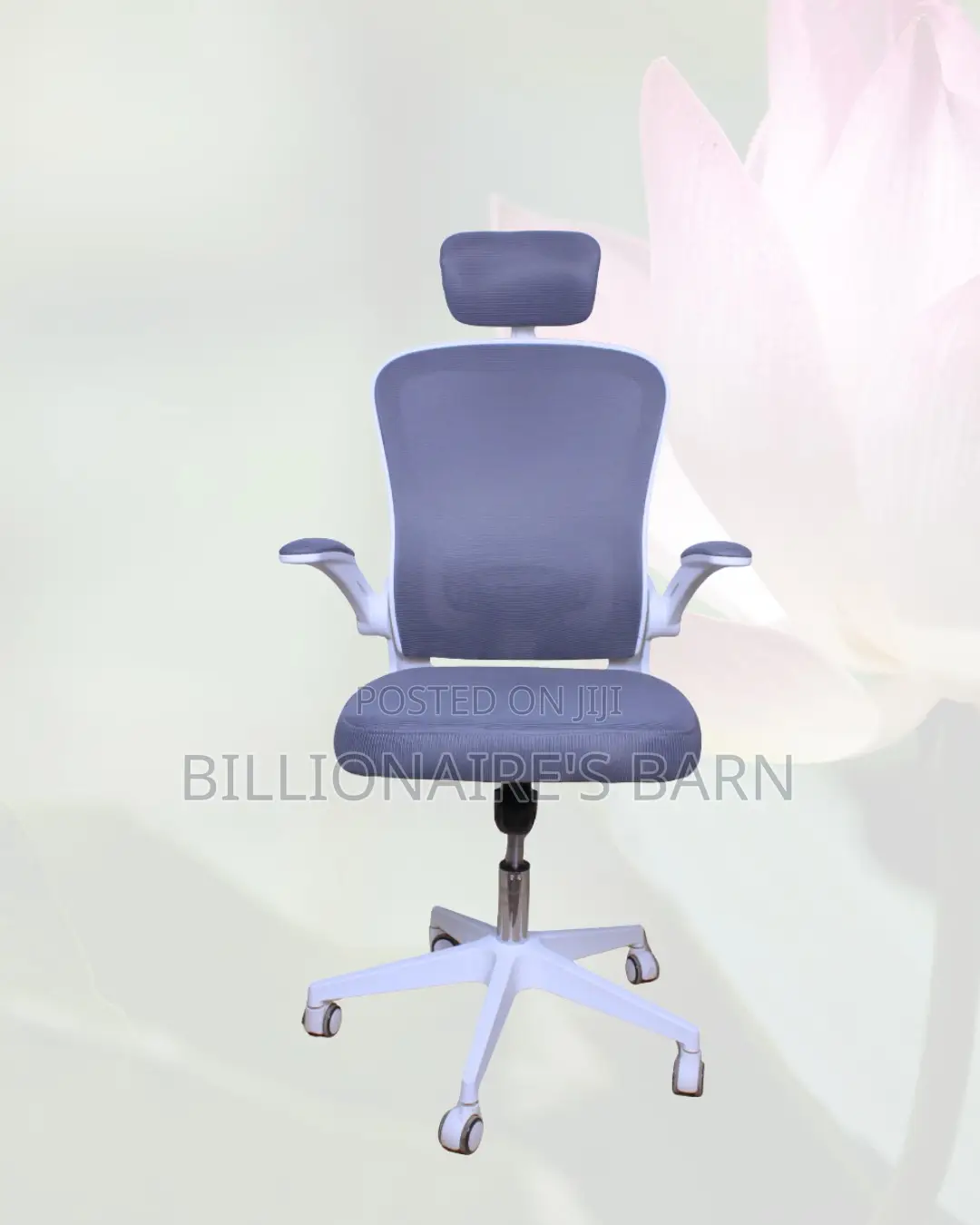 White Ergonomic Mesh Chair | Adjustable for Different Desk Heights |