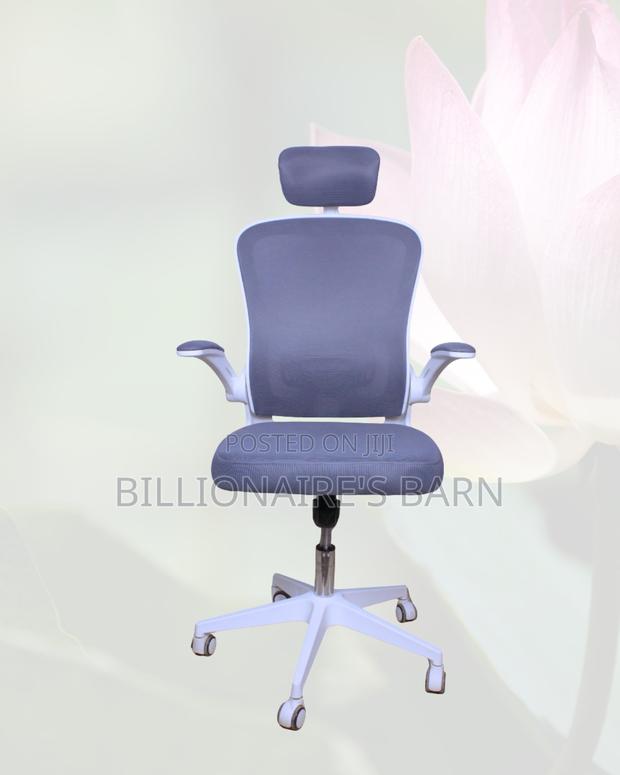 White Ergonomic Mesh Chair | Adjustable for Different Desk Heights |