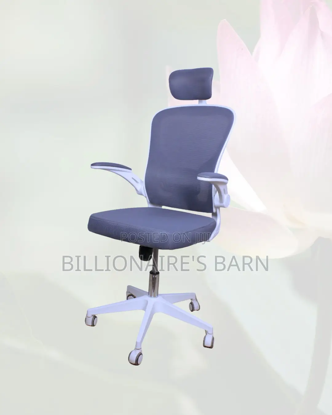 White Ergonomic Mesh Chair | Adjustable for Different Desk Heights |