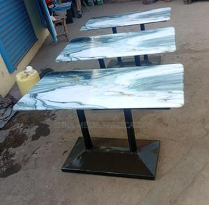 Restaurant Double-Leg Base Dining Table - main view