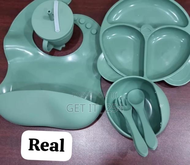 6pc Silicone Baby Feeding Cutlery Set - main view