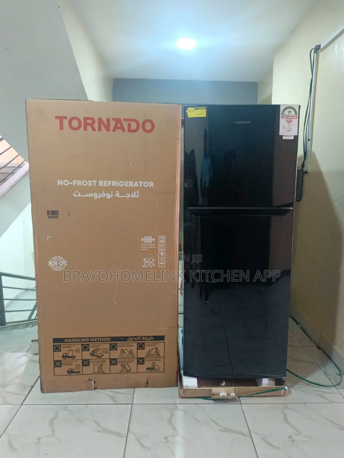 Tornado 304l Double Door Fridge, Total No Frost, Big Icecube