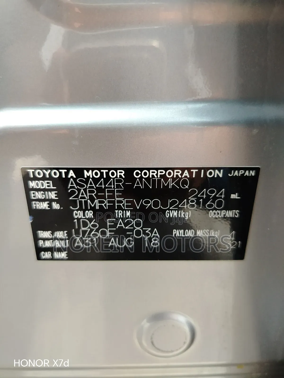 Toyota RAV4 2018 Silver