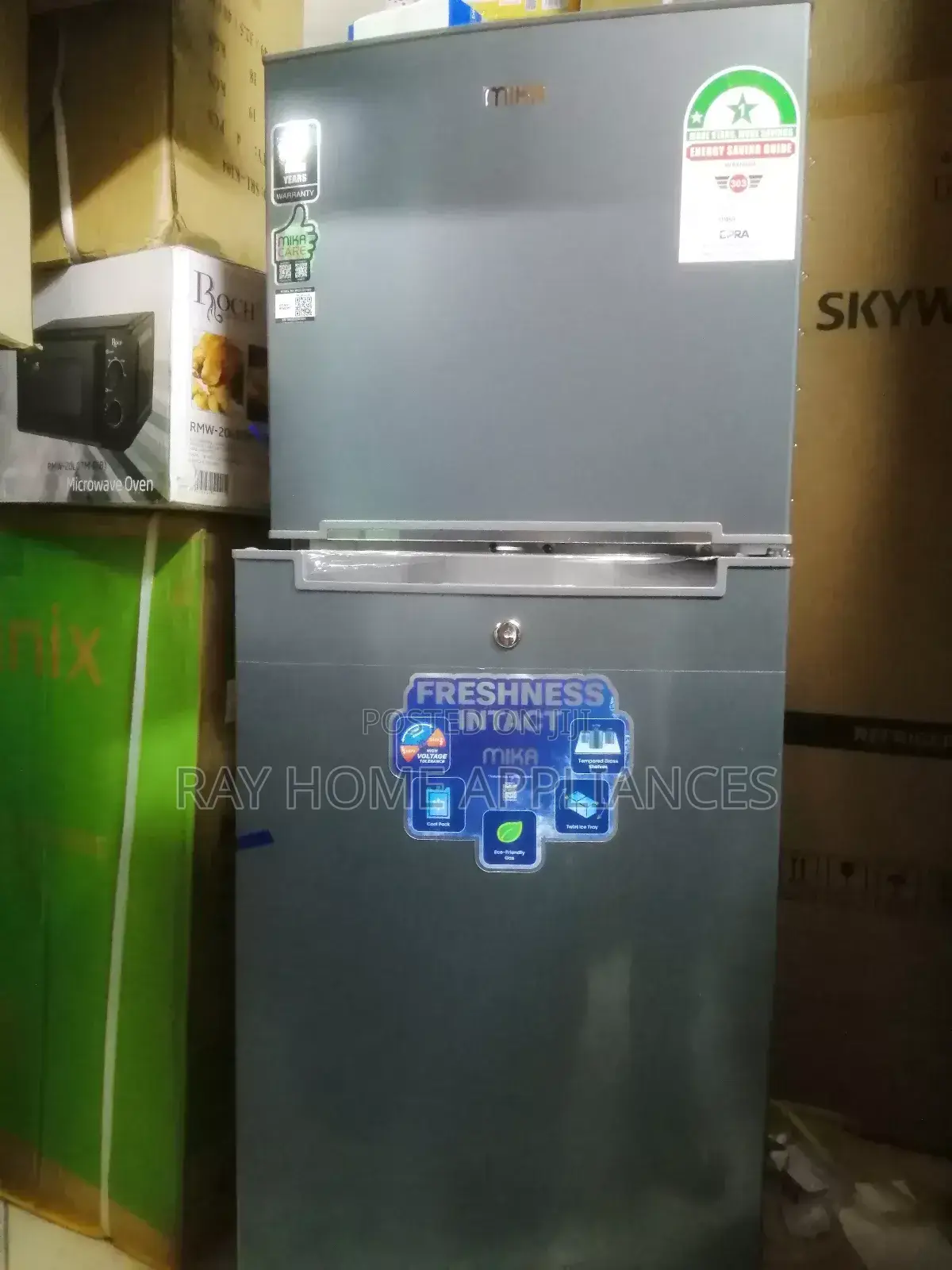 Siver Mika 138litres Double Door Refrigerator