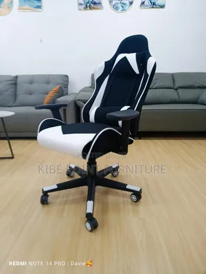 Wite and Black Gaming Chair Available