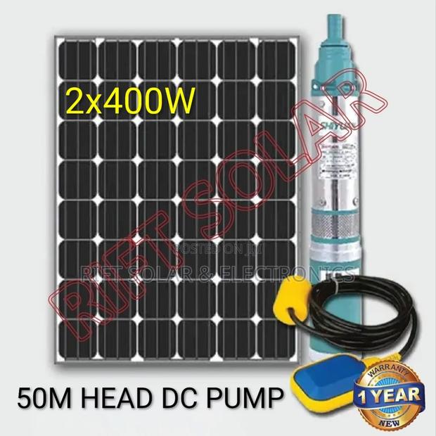 50 Metres Head 48v - 1" Delivery 800w Submersible Solar Pump Complete - main view