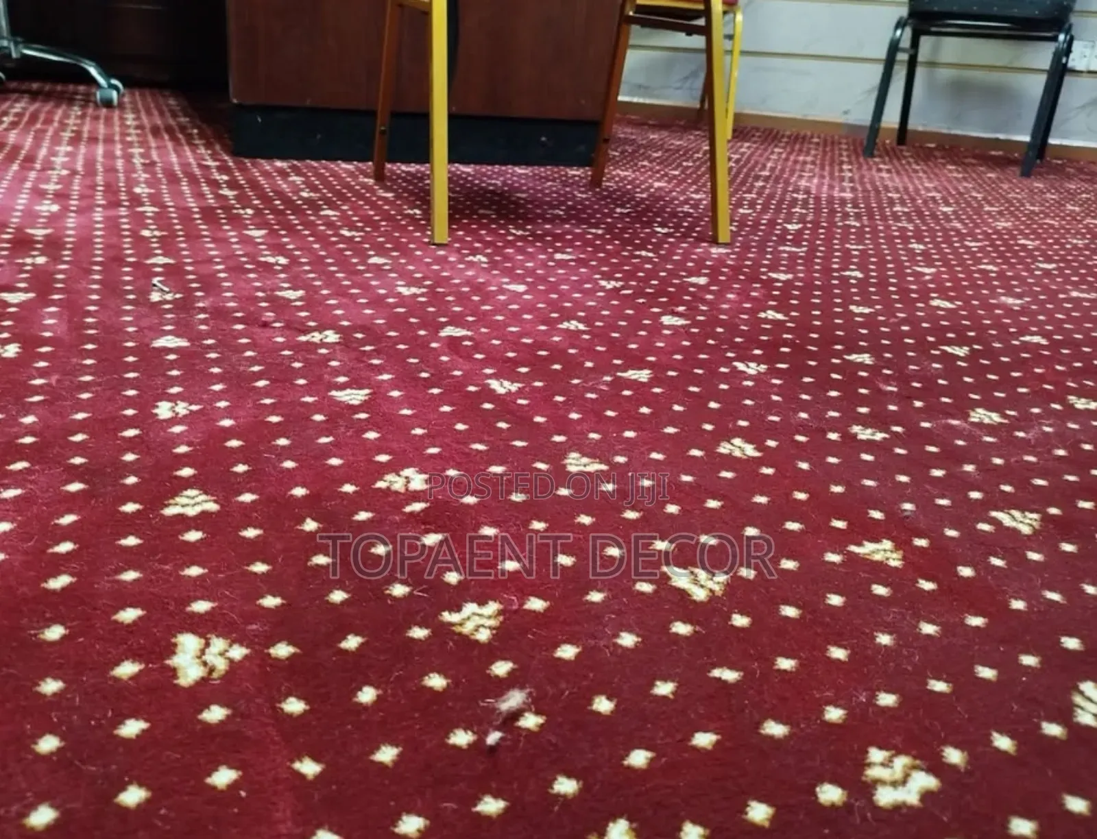 Presidential Maroon Flowered 12mm Quality Wall To Wall Carpets