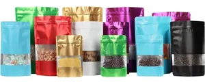 Ziplock Pouches With Window – Metallised Foil (Set of 50pcs)
