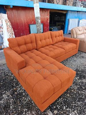 Orange Corner Modernized Cozy Couch - main view