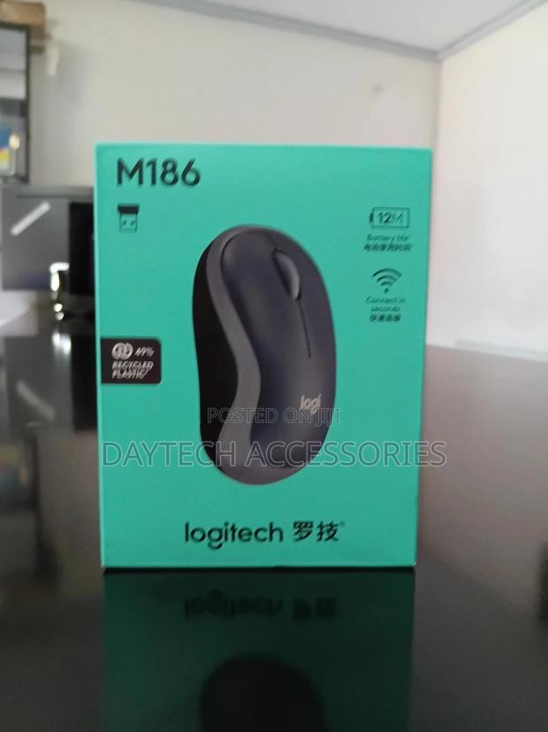 Logitech M186 Wireless Optical Mouse - Black