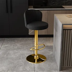Luxury European Leather Bar Chair - Cr