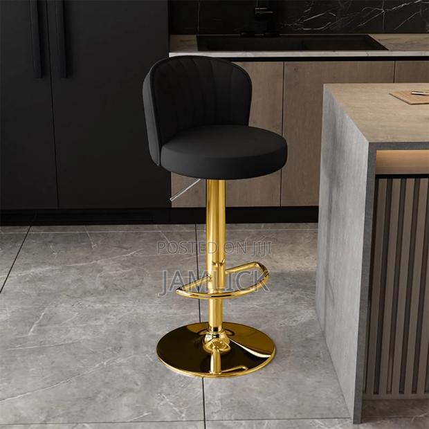 Luxury European Leather Bar Chair - Cr