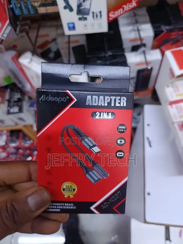 2-in-1 Type C Adapter Functions as Both a Charger and Audio Converter