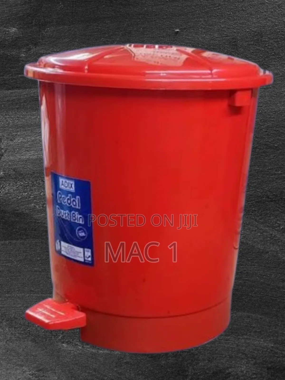 A Red Adix Pedal Bin