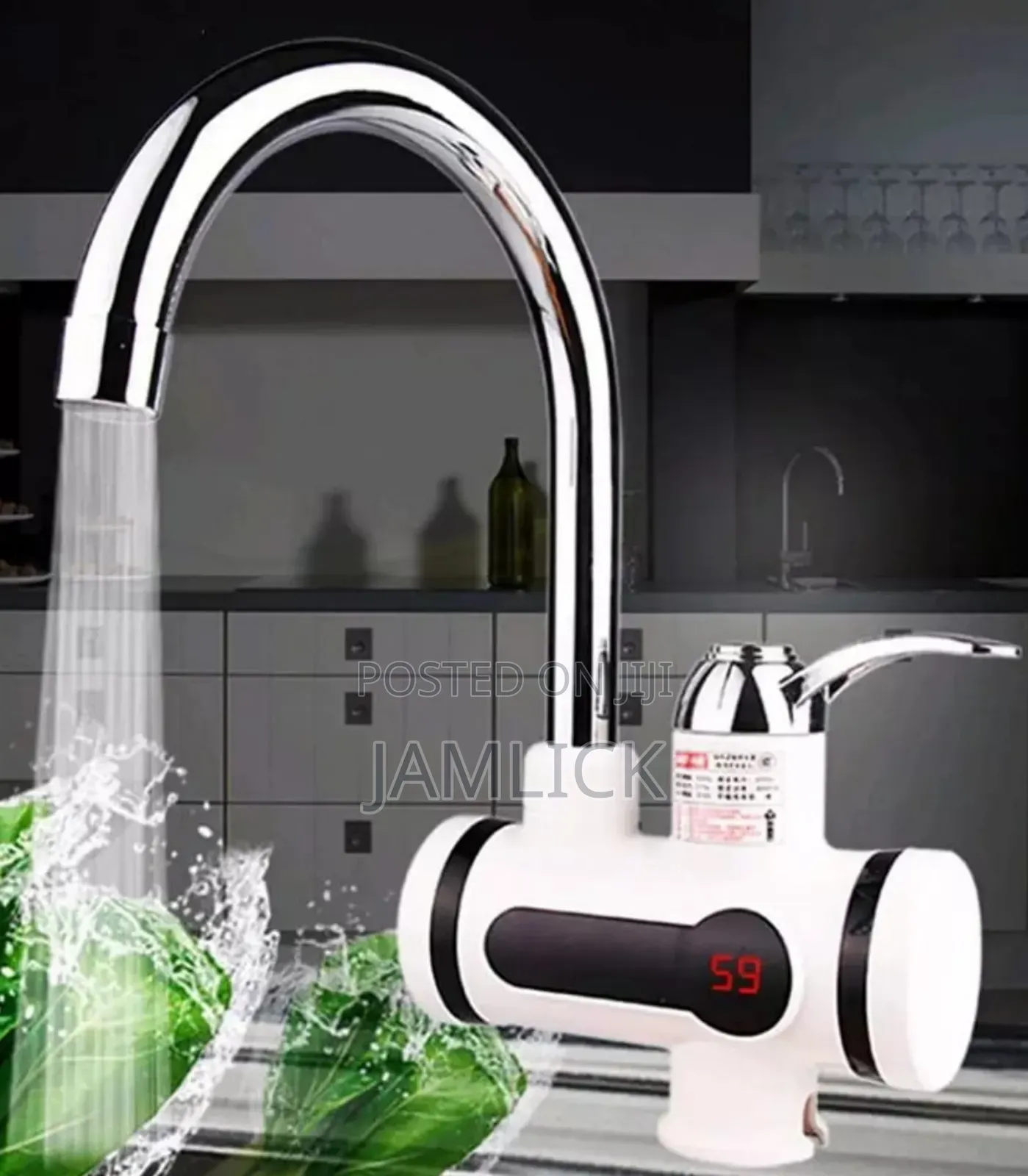 110v 3000w Digital Tankless Instant Water Heater Faucet - Cr