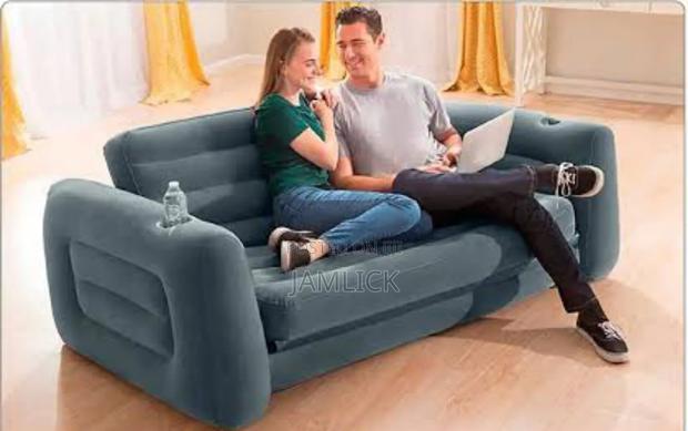 3-Seater Intex Inflatable Sofa | Pull-Out Electric Pump Included -Cr