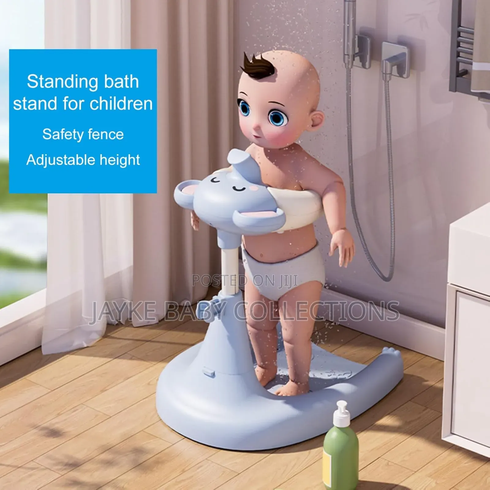 Height Adjustable Baby Shower Stand With Anti-Slip Base