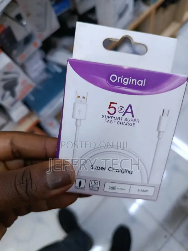 5a Super Fast Charging Cable With a Usb-a Connector End and a Usb-C