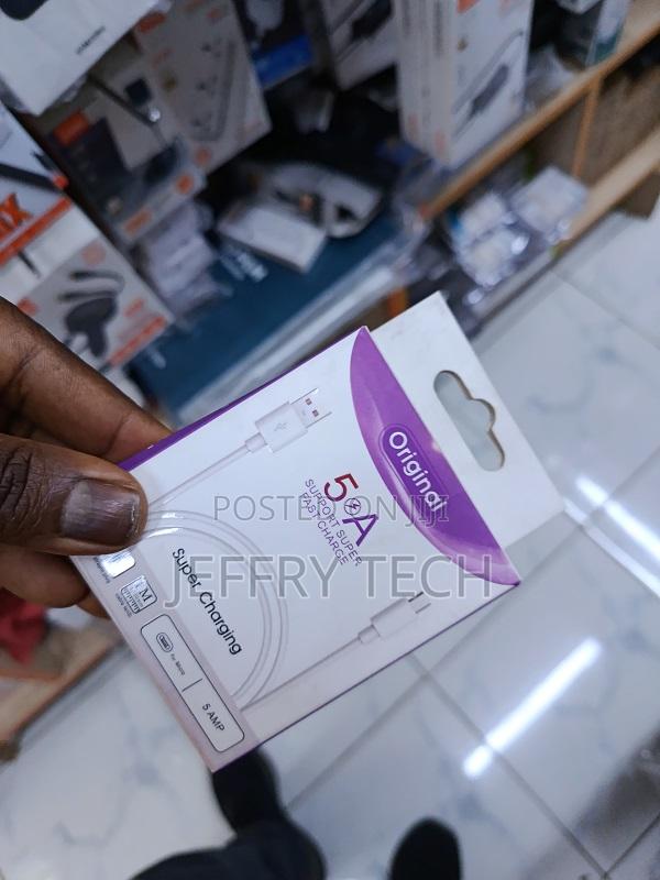 5a Super Fast Charging Cable With a Usb-a Connector End and a Usb-C - thumbnail 3