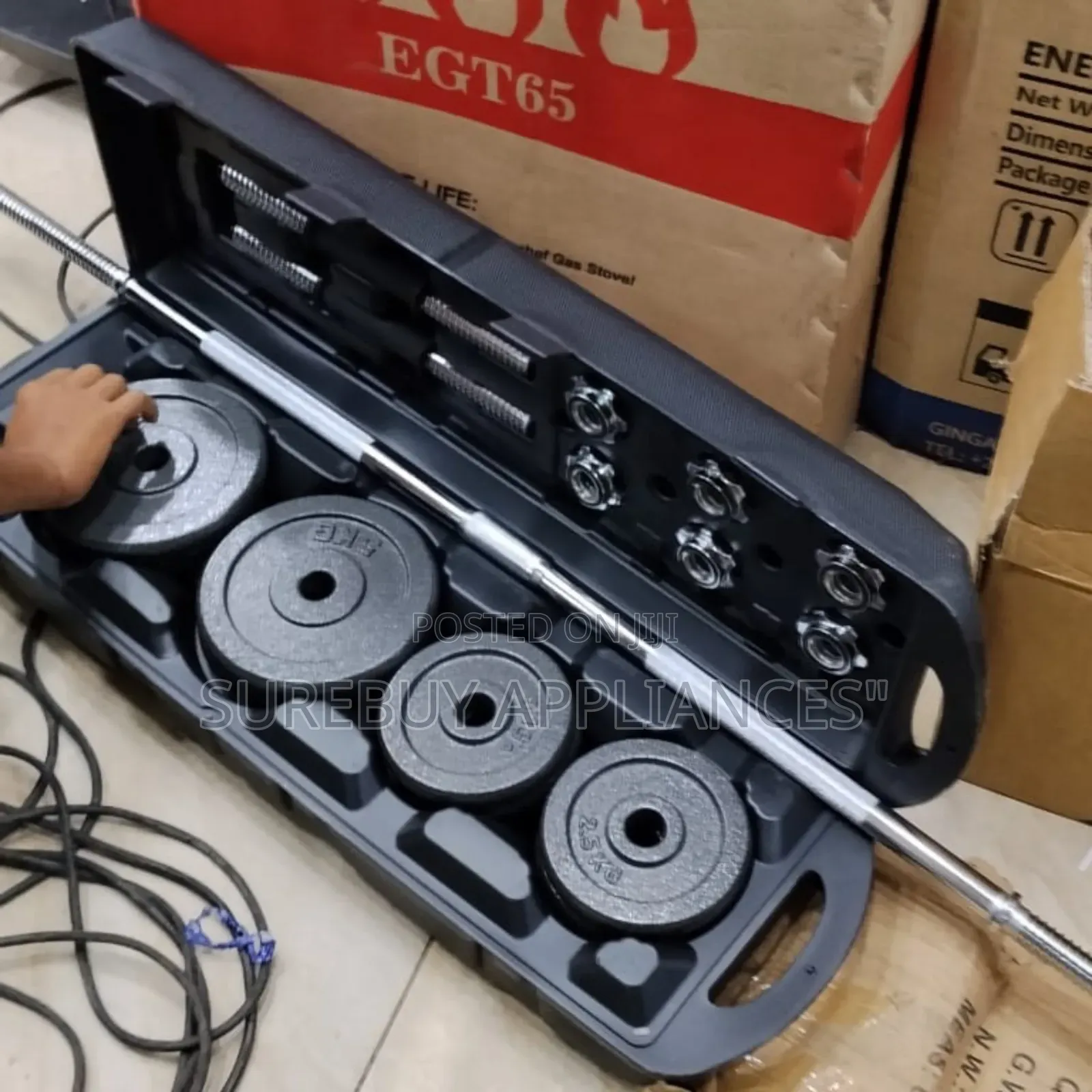 York 50 Kg Adjustable Dumbbell Set – Cast Iron Weights