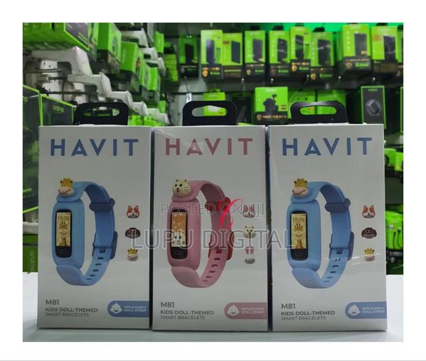 Havit M81 Kids Doll-Themed Smart Bracelets in *Pink Blue*