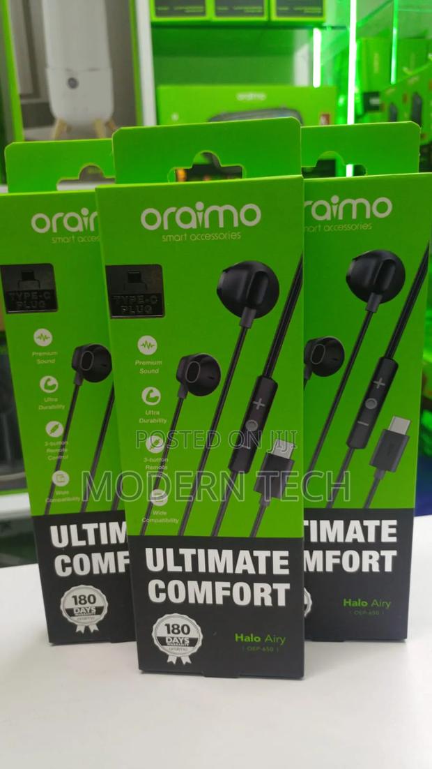 Oraimo Type-C Wired Earphones - main view
