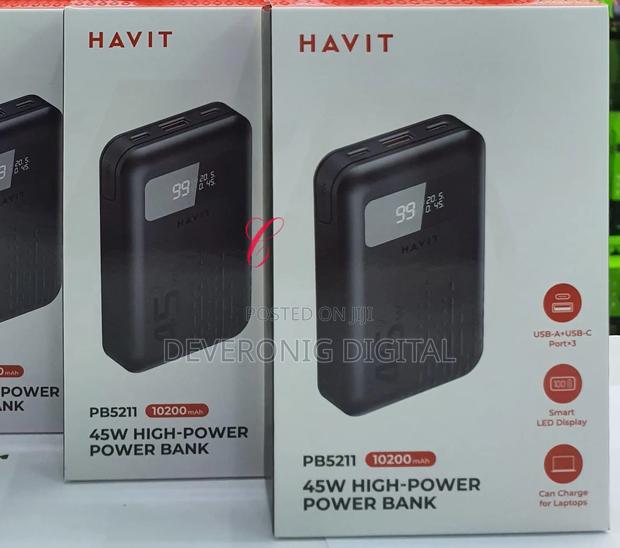 Havit Pb5211,45w 10,200mah Laptop Charge High-Power Power Bank