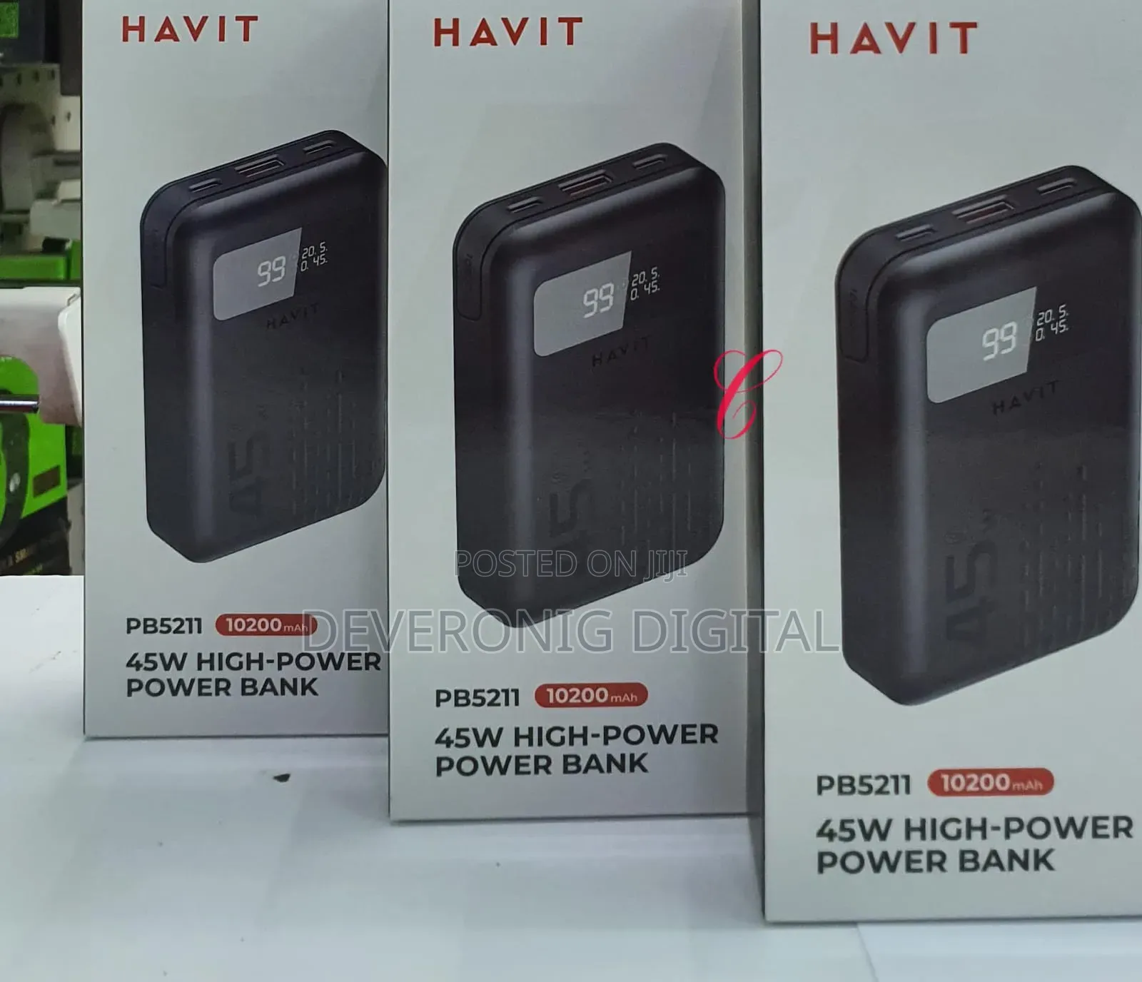 Havit Pb5211,45w 10,200mah Laptop Charge High-Power Power Bank