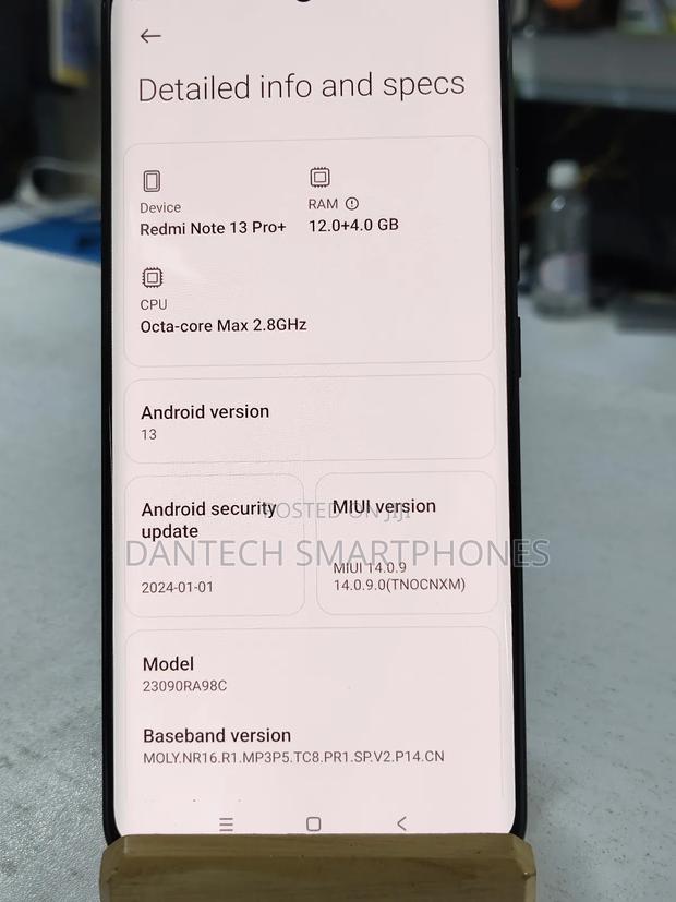 New Xiaomi Redmi Note 13 Pro+ 256 GB Black - thumbnail 4