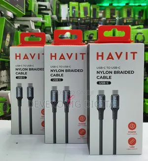 Havit Cb6310 60w Type C to Type C Aluminium Alloy Nylon Braided Cable
