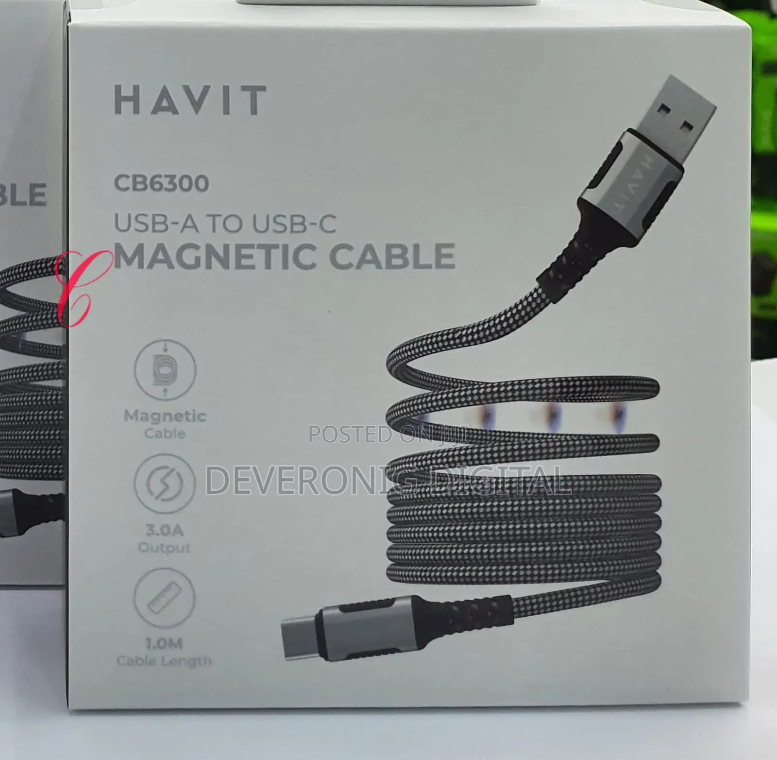 Havit Cb6300 *3a Usb Type C Magnetic Cable*