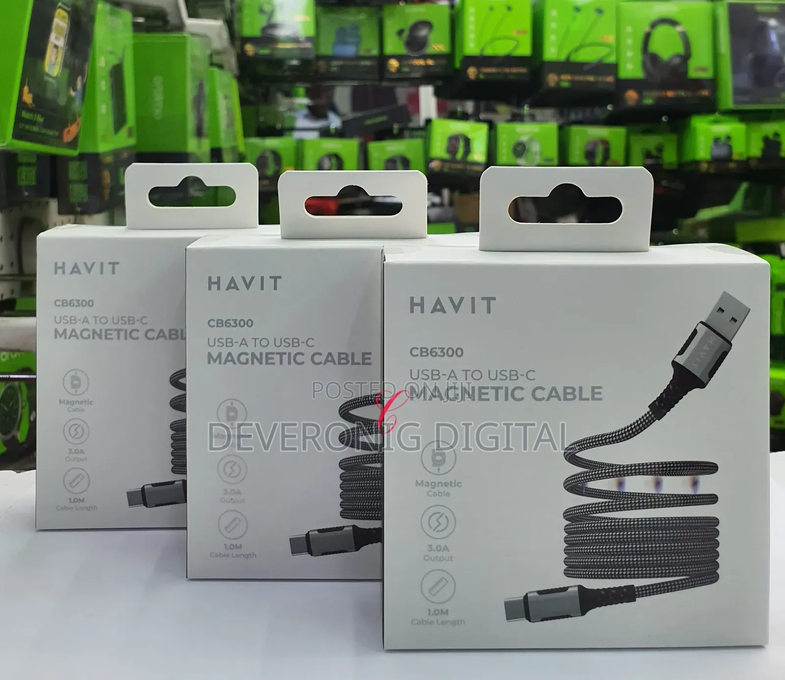 Havit Cb6300 *3a Usb Type C Magnetic Cable*