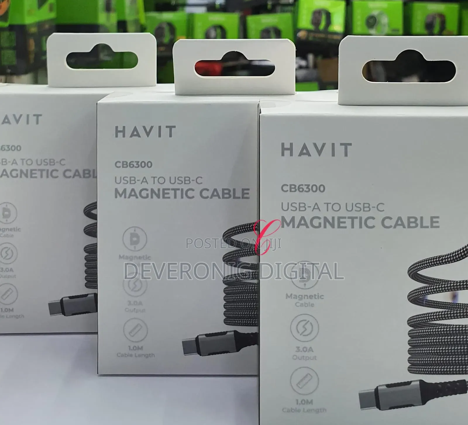 Havit Cb6300 *3a Usb Type C Magnetic Cable*