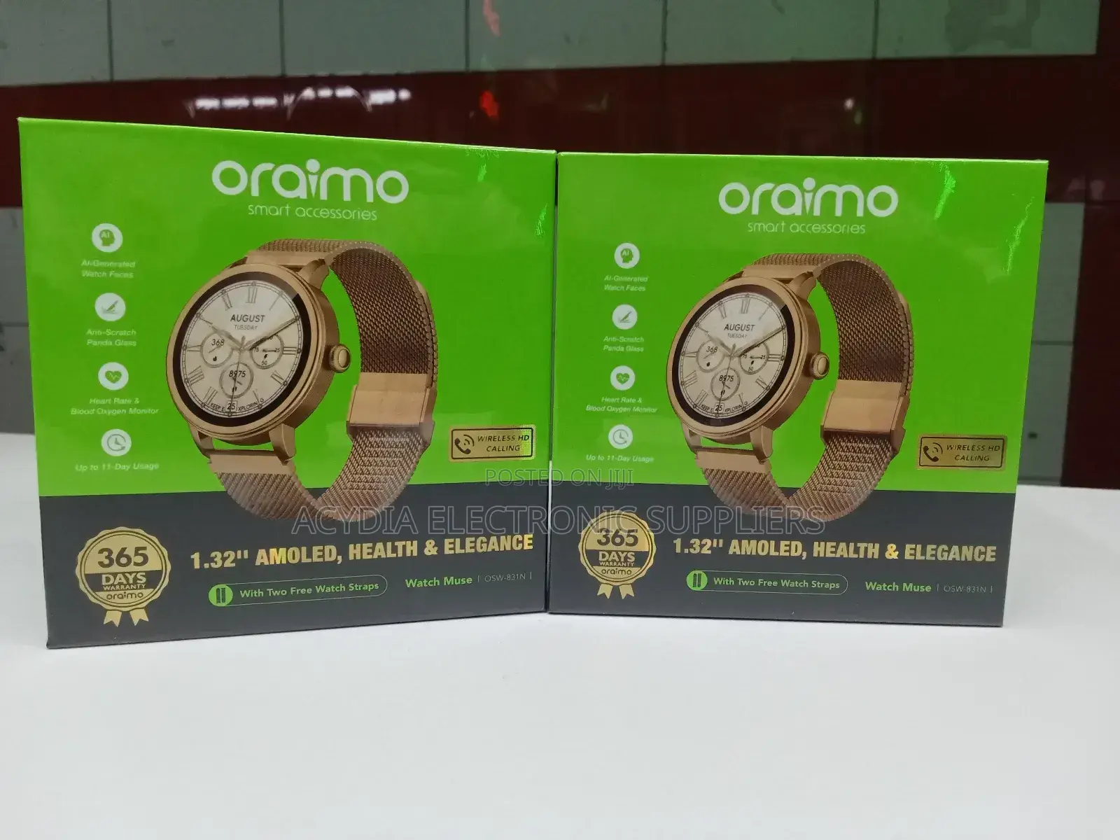 Oraimo Watch Muse Smart Watch With 1.32amoled Display, Heart Rate