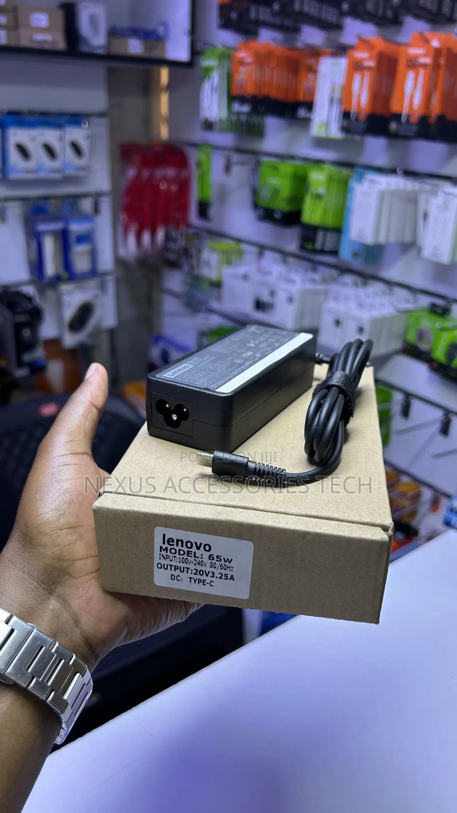 Lenovo Type-C Laptop Charger 65w – Usb-C Fast Charging Adapter