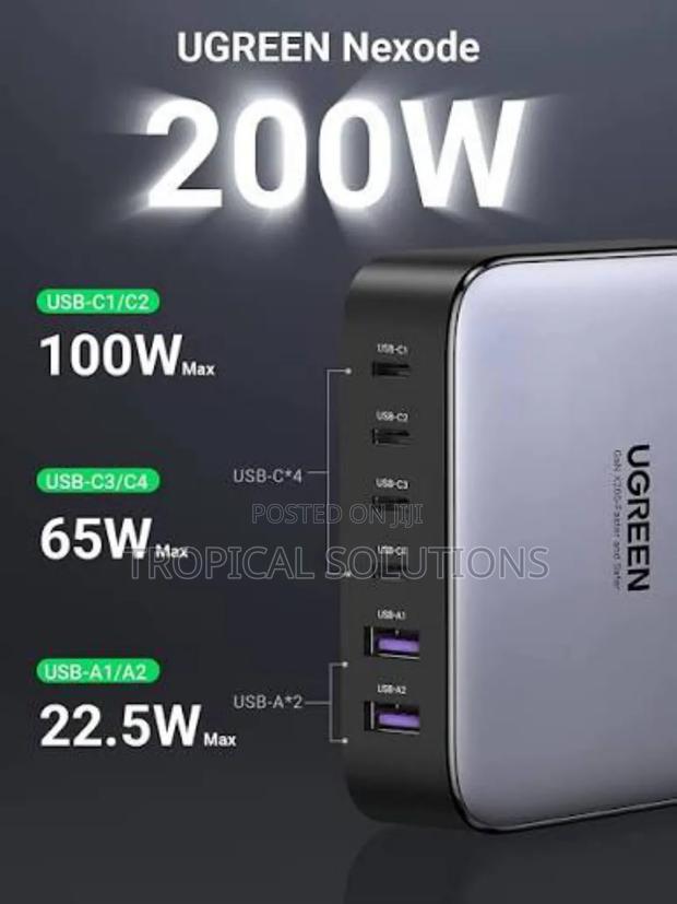 Ugreen Gan 200w Desktop Charger 6-Port Cd-271 - main view