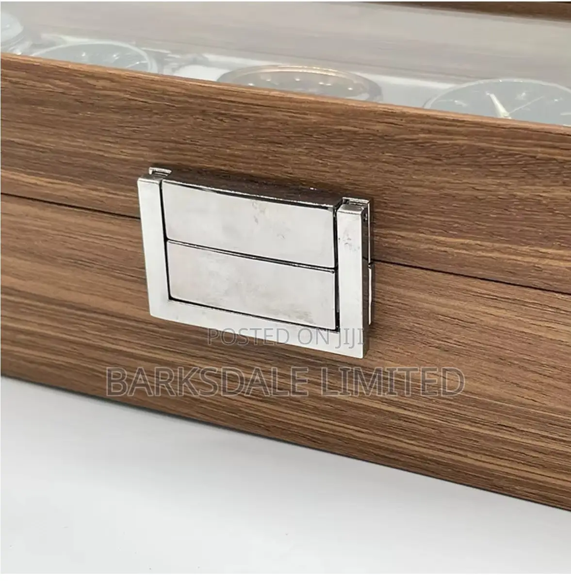 Watch Display Holder Organizer Box Clock Case Jewelry 6 Wooden Brown