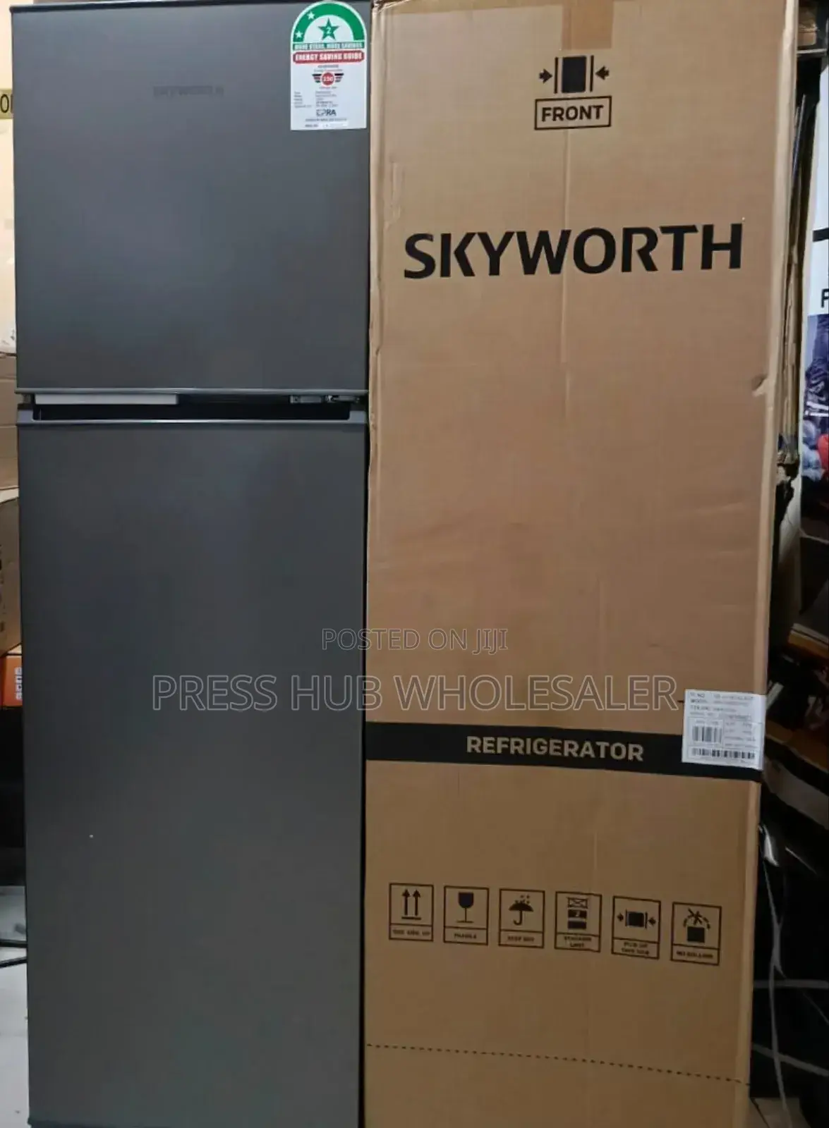 Skyworth 158l Double Door Refrigerator"