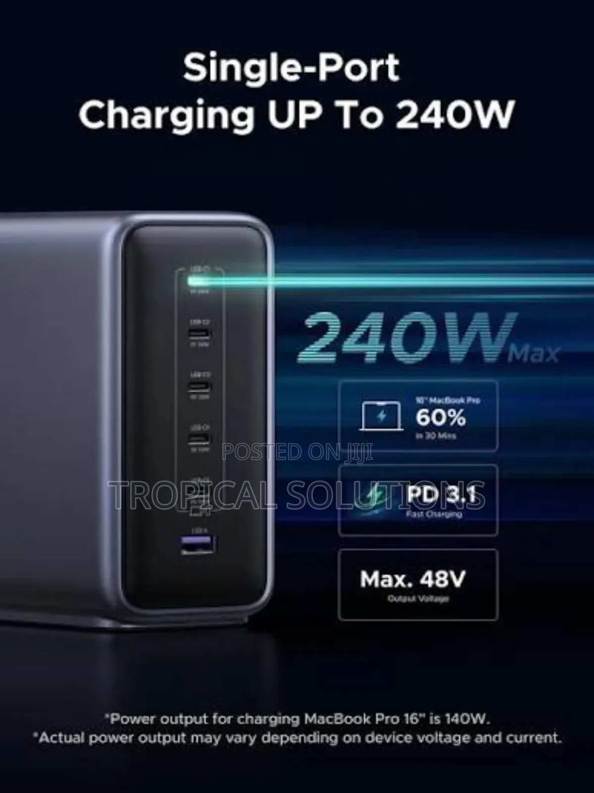 Ugreen Gan 500w Desktop Fast Charger (6-Port) X759