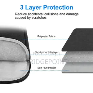15.6-Inch Waterproof Sleeve Bag for Macbook, Laptop, With iPad Pocket