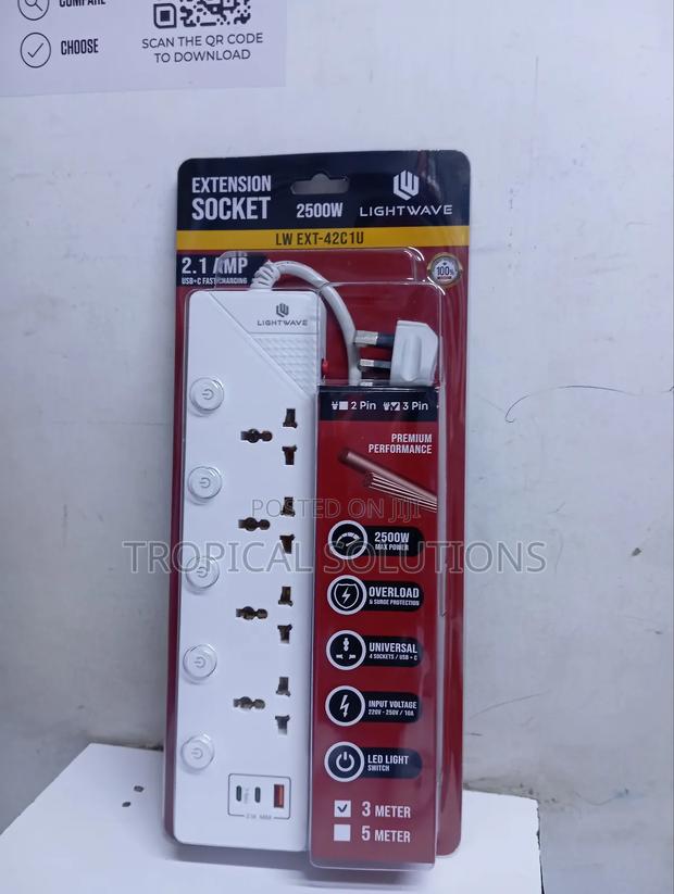 Light Wave Extension Socket 2500w Lw Ext - 42c 1u - thumbnail 2