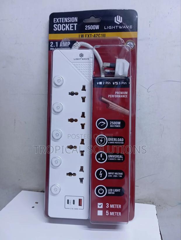 Light Wave Extension Socket 2500w Lw Ext - 42c 1u - thumbnail 3