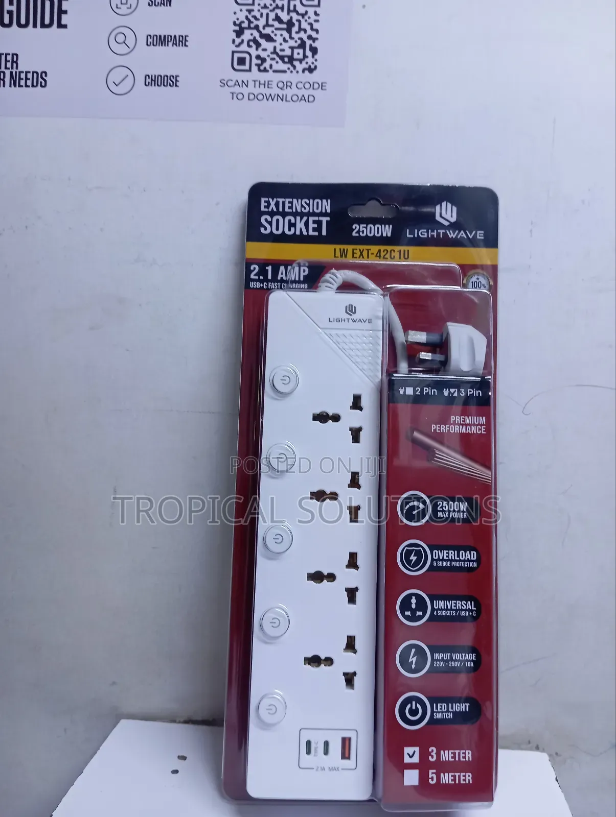 Light Wave Extension Socket 4 Way
