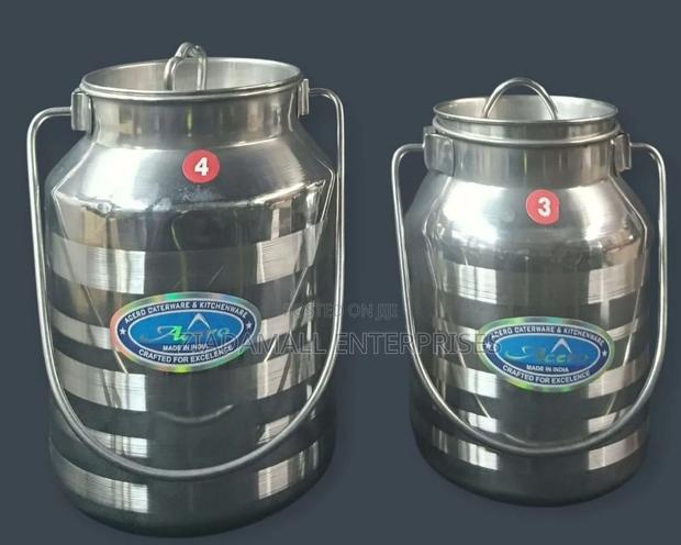 Acero Steel Milk Can Durable Stainless Steel Construction