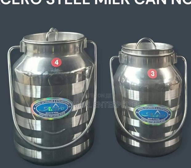 Acero Steel Milk Can Hygienic Food-Grade Safe