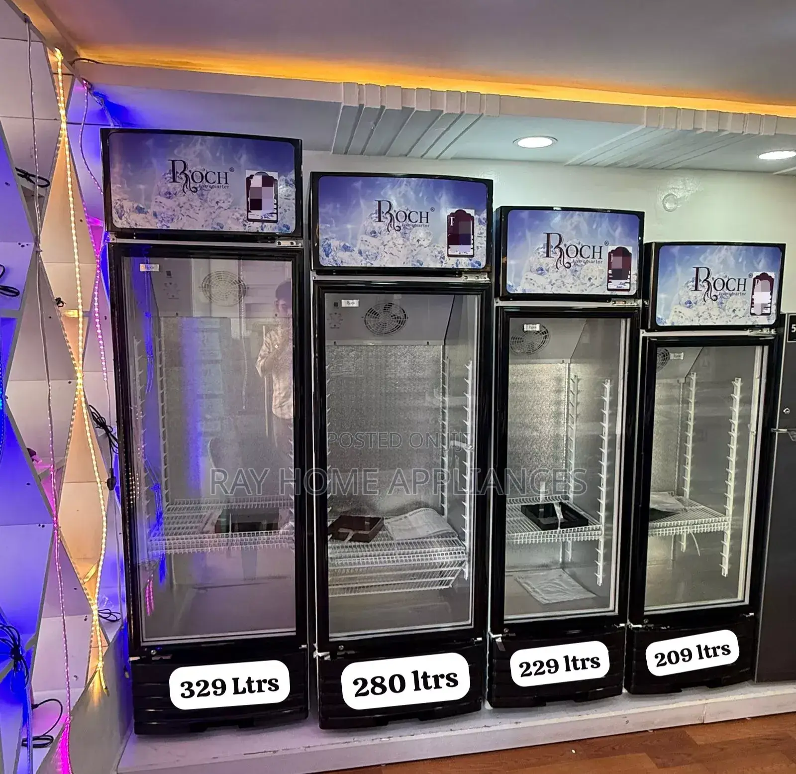 329 Litres Roch Vertical Showcase Model RSF-410-O Refrigerator