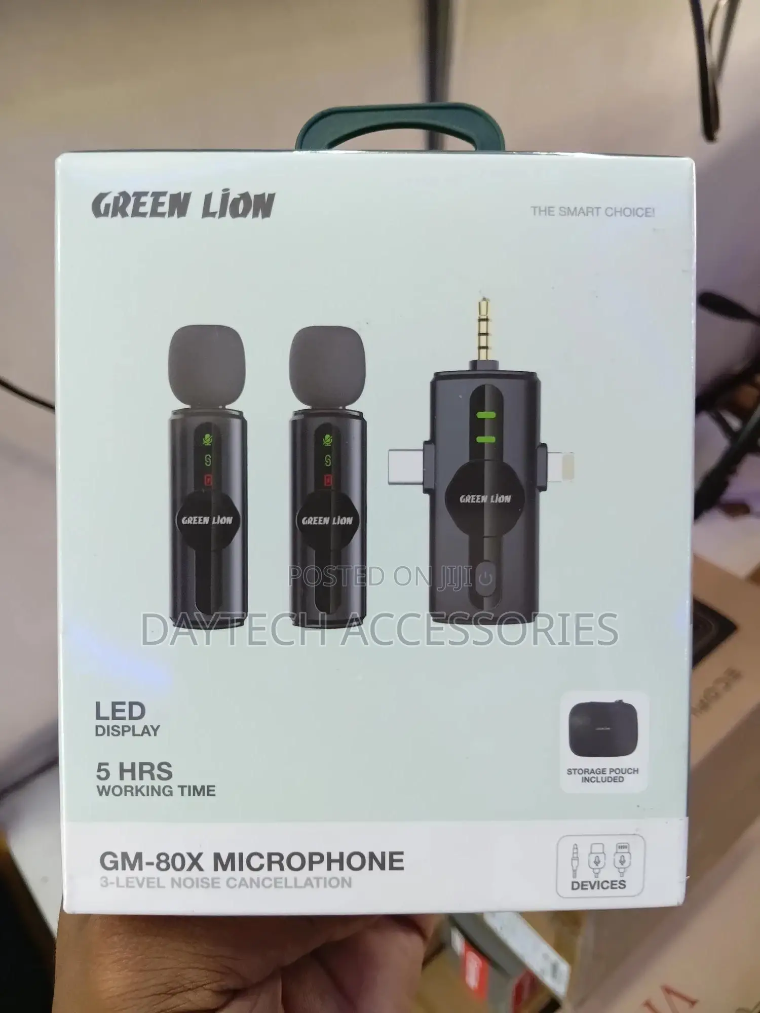 Green Lion 3-in-1 Dual Wireless Microphone Black