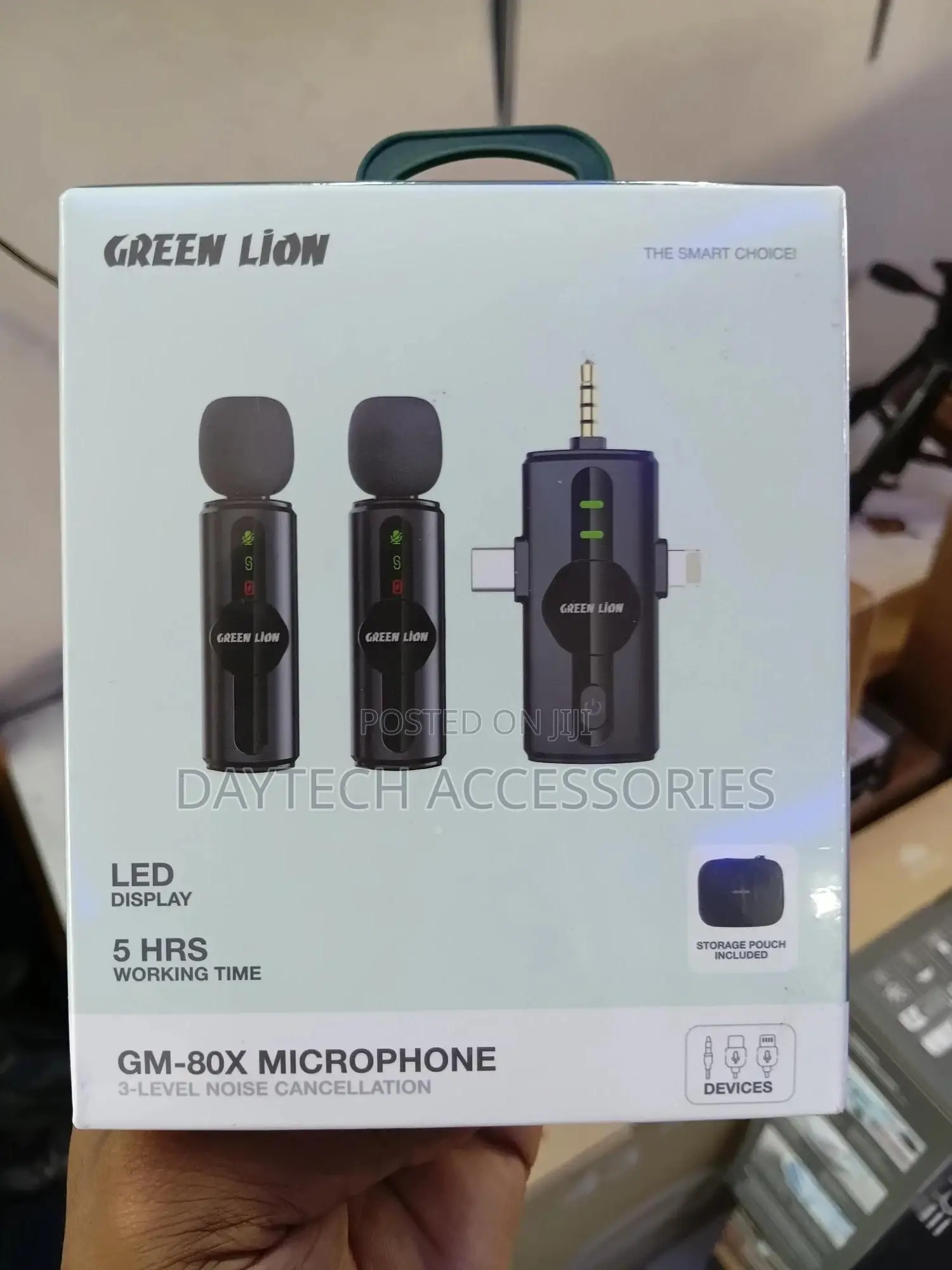 Green Lion 3-in-1 Dual Wireless Microphone Black